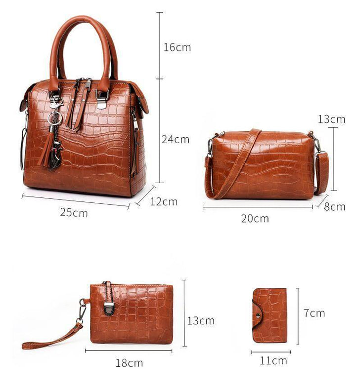 Set med 4 eleganta väskor – Stil & Funktion