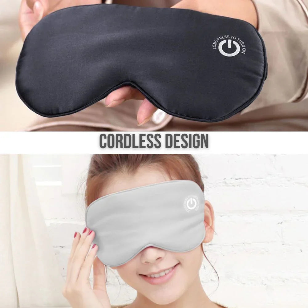 Trådlös usb-laddad värmeögonmask som ger avslappning och lindring