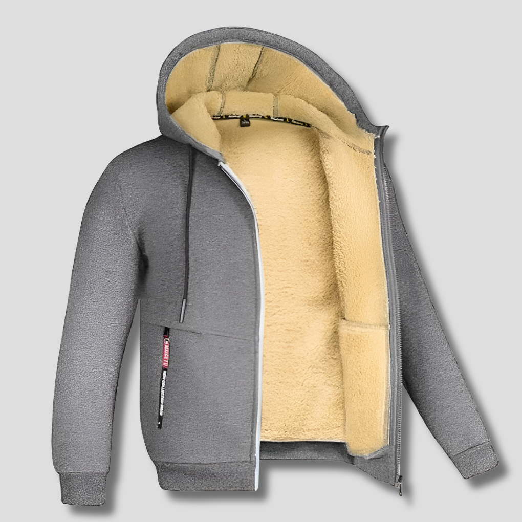 Stilren fleecepullover med lång ärm för vardagsmode och utomhusbruk