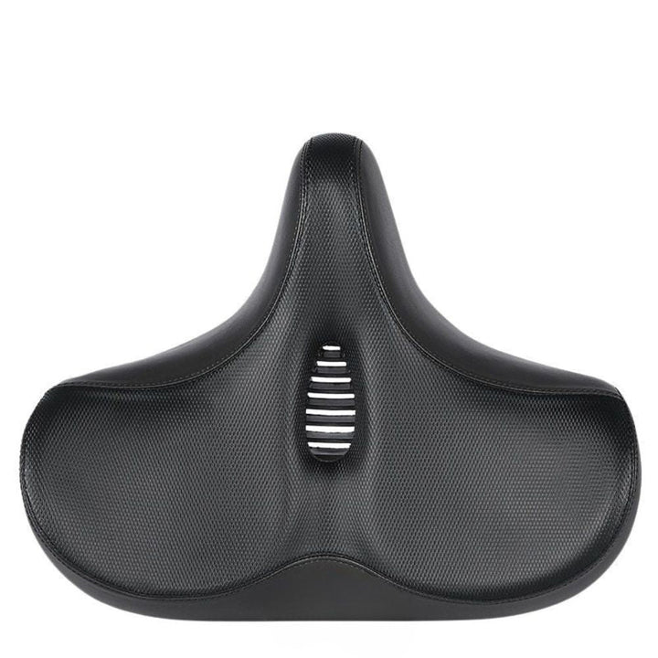Extra stor svart cykelsadel med ventilationshål
