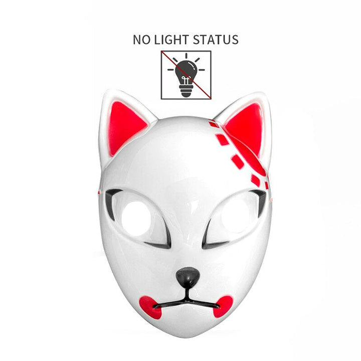 Röd halloween mask med cool belysning för maskerad och event