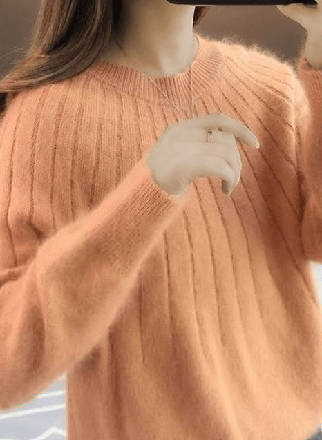 Fluffig stickad tröja – Elegant & Varm