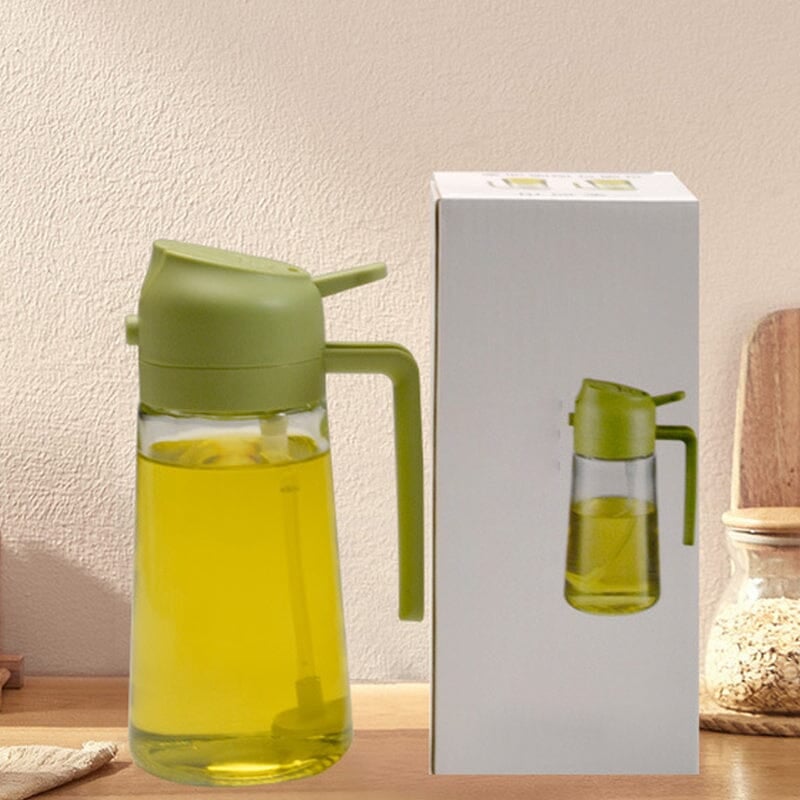 Ergonomisk oljedispenser med spray och hällfunktion