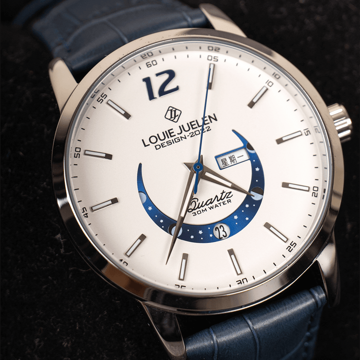 Elegant Luminous Moonphase Klocka