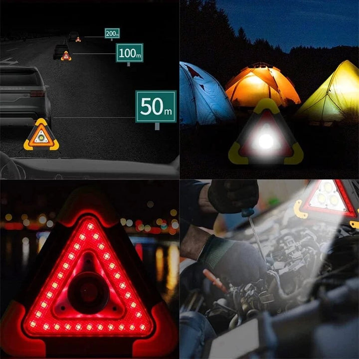 2-i-1 Solcellsdriven Nödlampa för Vägkanten