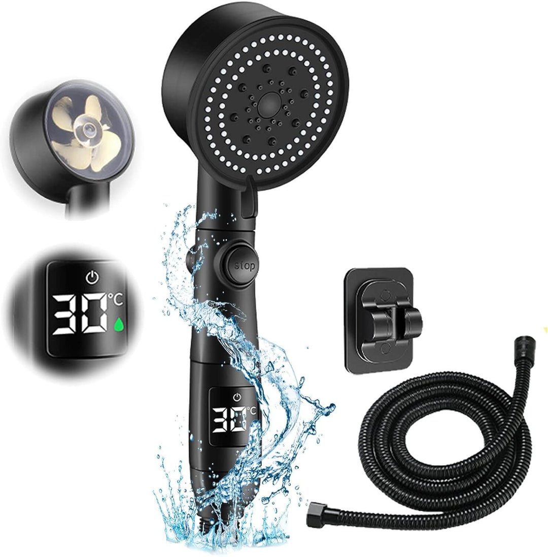 LuxShower® 5 lägen högtrycksdusch med Intelligent LED Temperatur Display