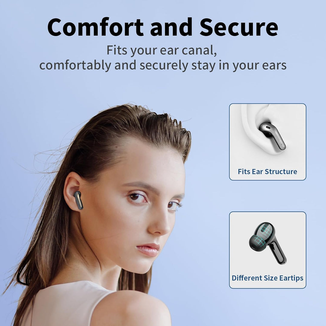 Trådlösa in ear hörlurar i laddningsfodral med bluetooth