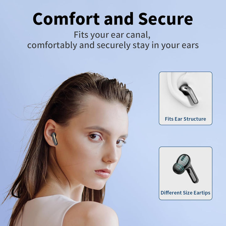 Trådlösa in ear hörlurar i laddningsfodral med bluetooth