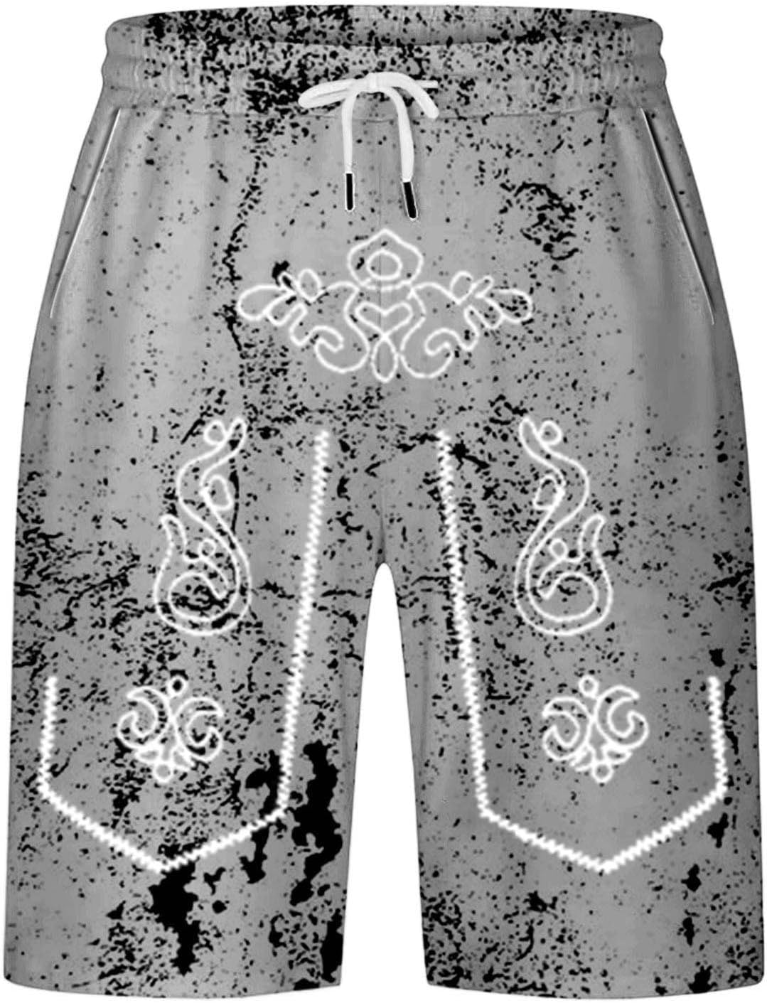 Fritidsshorts med tryck i vintagestil för modemedvetna män