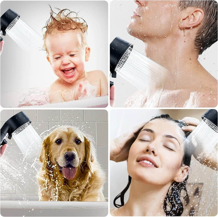 LuxShower® 5 lägen högtrycksdusch med Intelligent LED Temperatur Display