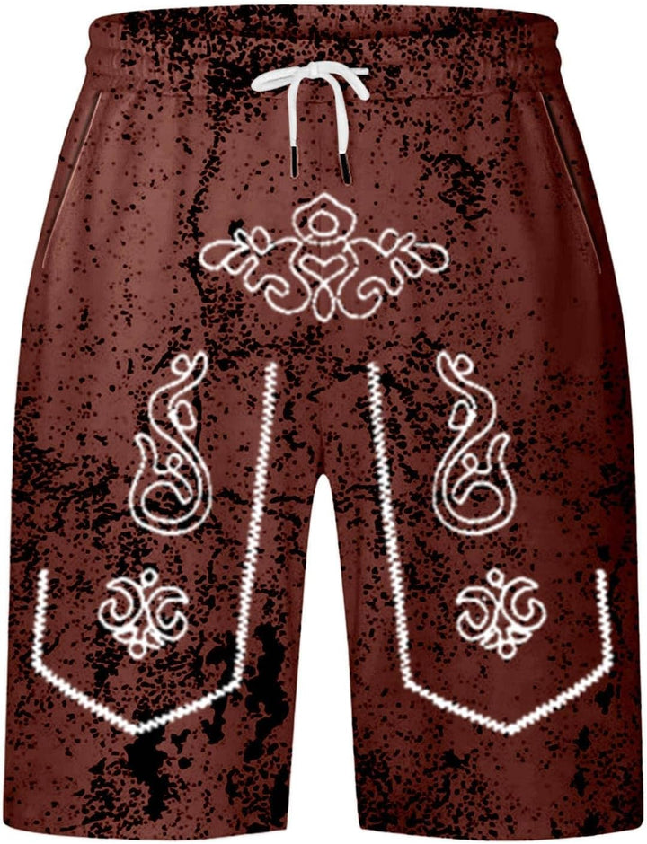 Tryckta herrshorts med klassisk retrodesign för fritid