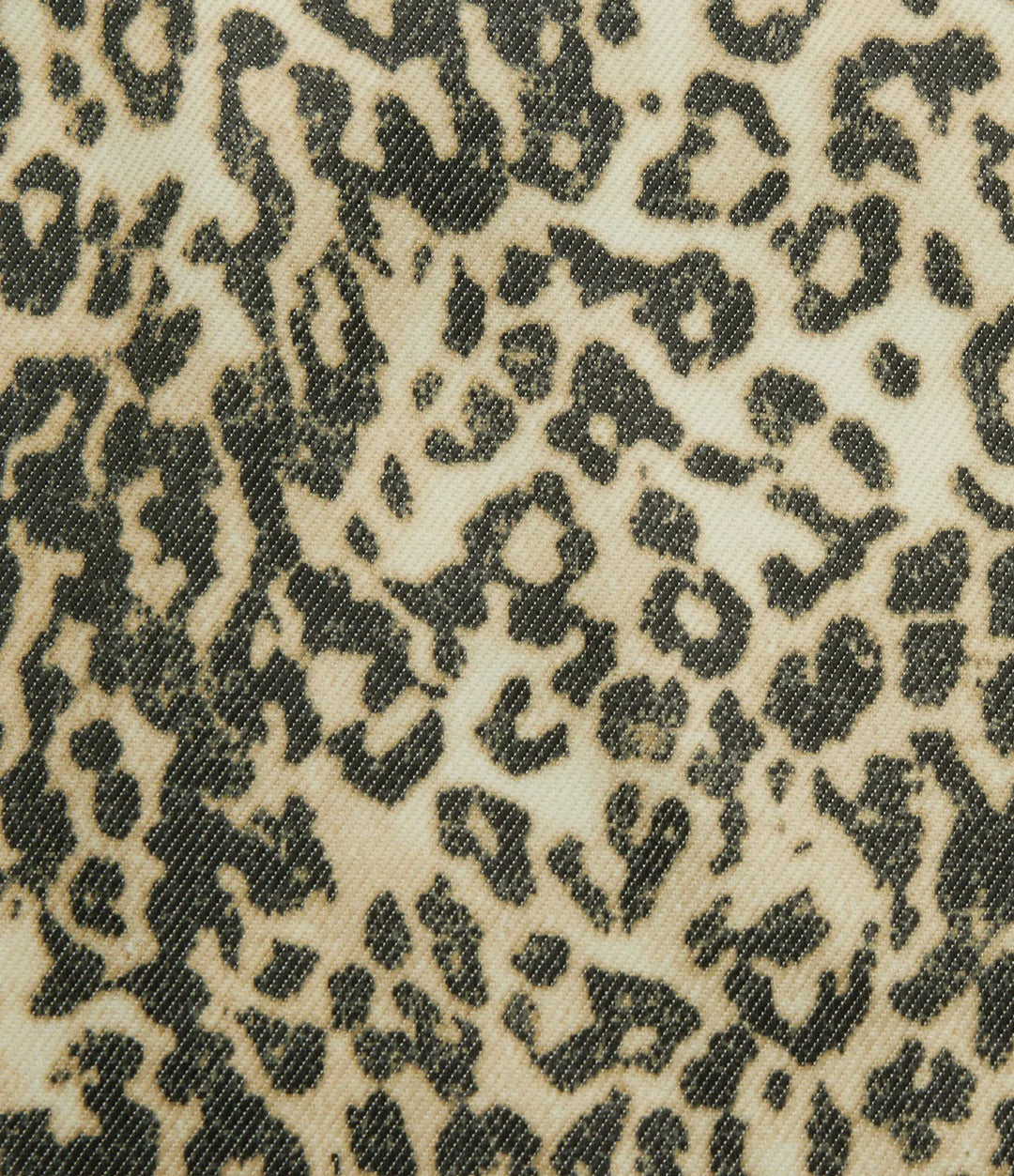 Närbild på mönster och struktur hos leopardmönstrad damjacka