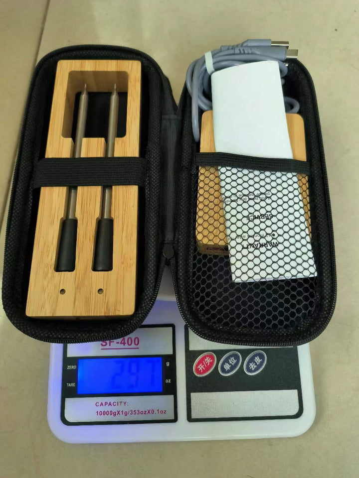 Trådlös smart kötttermometer med laddningsstation för grillning och matlagning