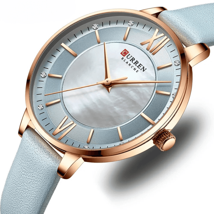 Elegant Kvartsklocka med Rem
