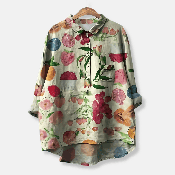 Snygg damtop med blomprint för vardag och sommar