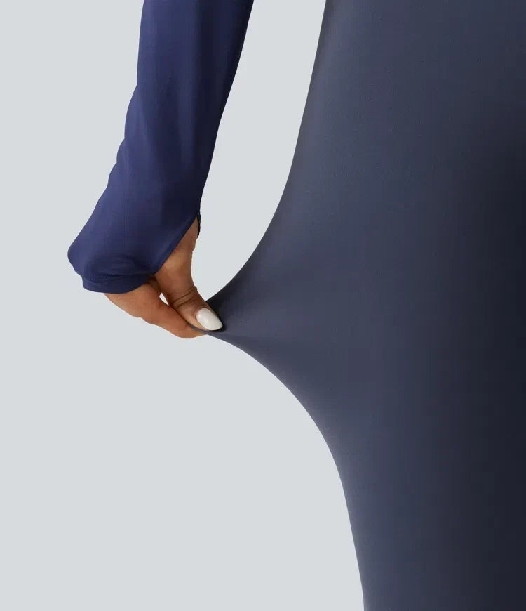 Mjuk damtights för träning med skön hög midja som sitter på plats