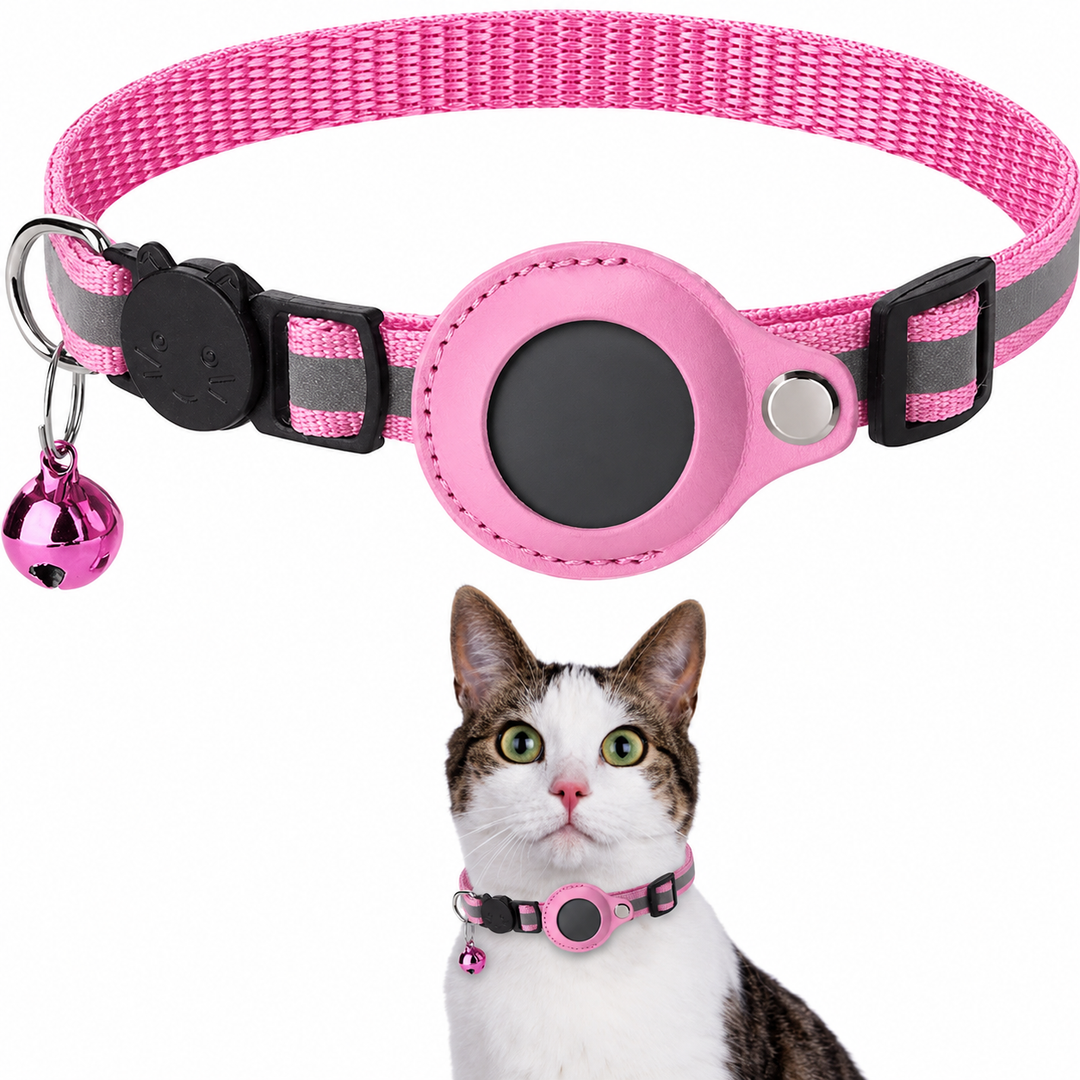 Reflekterande spårbart halsband för katter och mindre husdjur