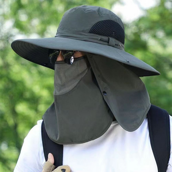 Unisex solhatt med bred skärm och UV-skydd för vandring