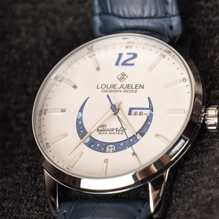 Elegant Luminous Moonphase Klocka