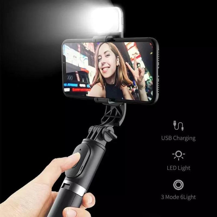 Smidigt mobiltillbehör som fungerar som både selfiepinne och stabilt tripod-stativ