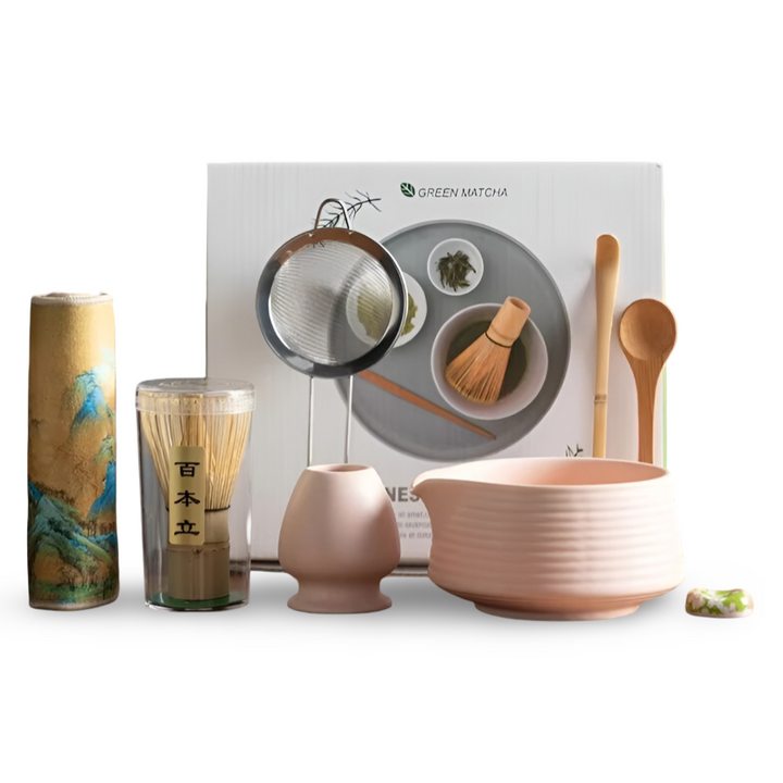 Premium matcha-set för teälskaren. Innehåller allt för traditionell japansk teberedning och avnjutning.