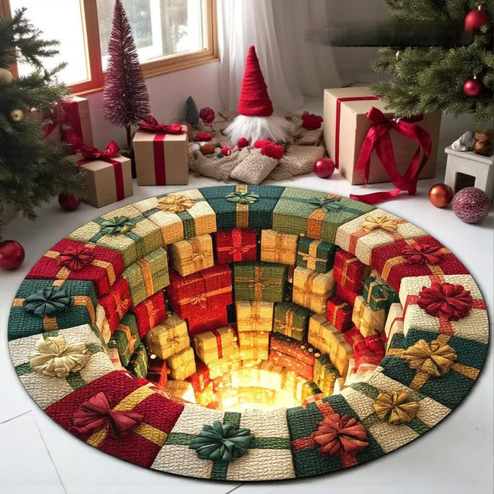 Trendig heminredning med 3D virvlande matta inför jul