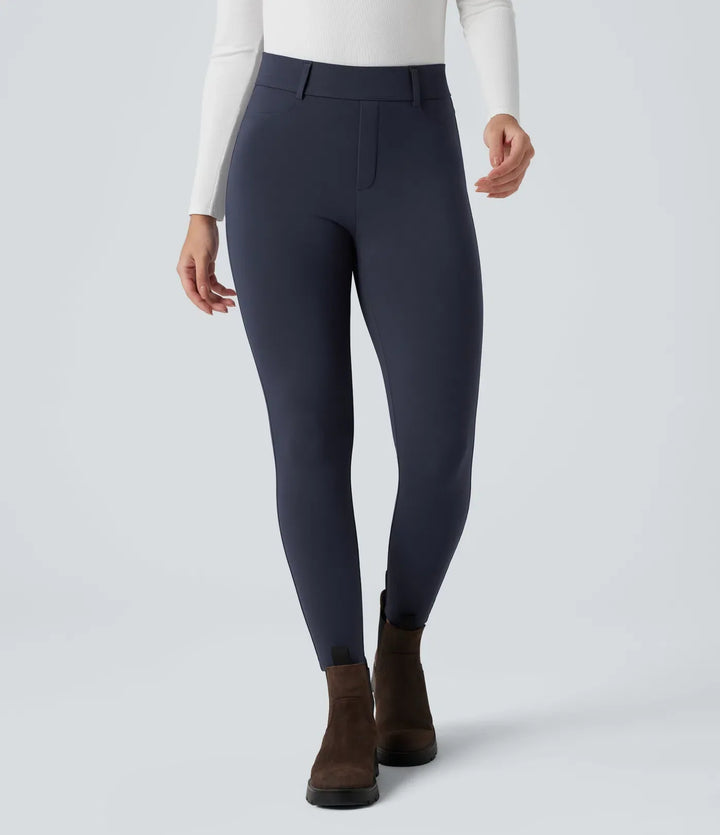 Bekväma träningskläder dam: varma leggings med hög midja