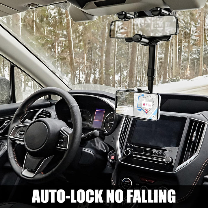 Mobilhållare för bilens backspegel för enkel navigation