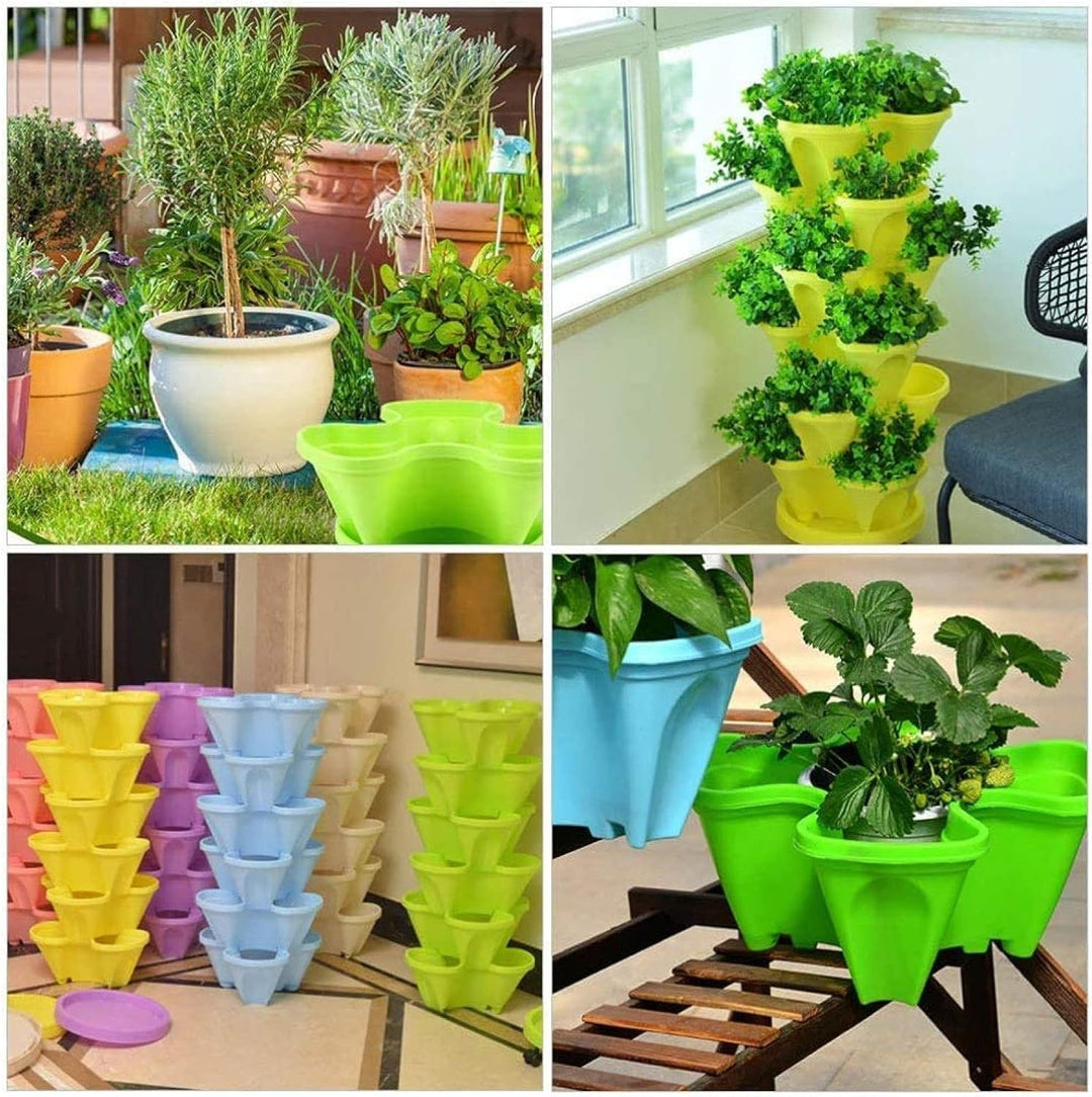 Odlingstorn för växter och blomkrukor på liten yta i hemmet