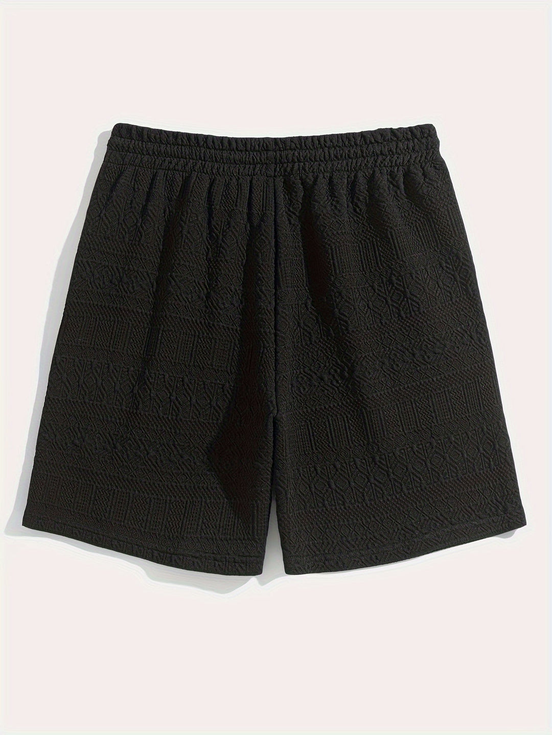 Svarta herrshorts för varma sommardagar med bekväm dragsko och ledig passform