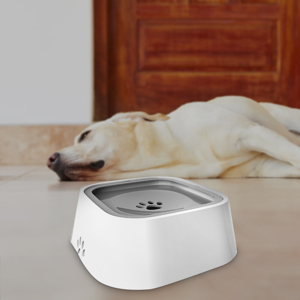 Ergonomisk hundskål för vatten med smart flytande lock