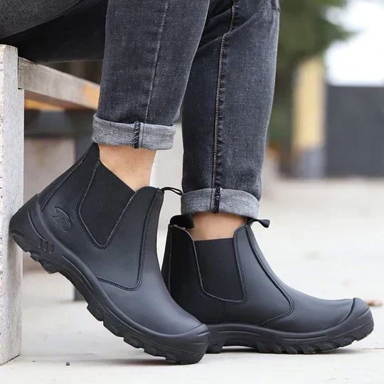Stilrena och säkra chelsea boots med stålhätta för arbete och vardag