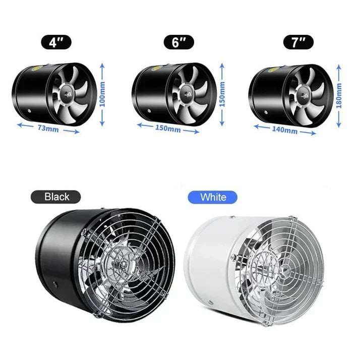 Närbild på ventilationsfläktens moderna design och hölje