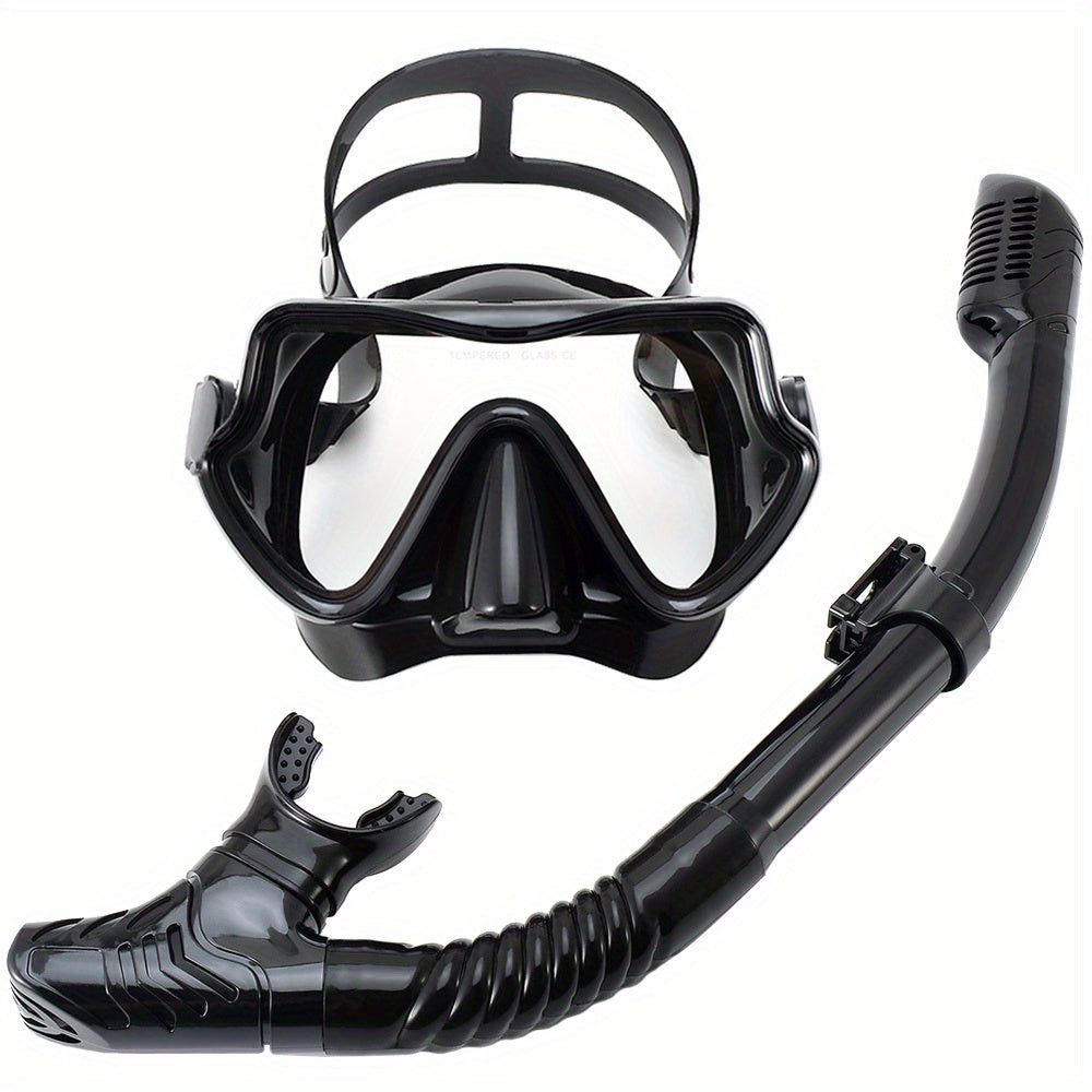 AquaClear snorkelset i klassisk helsvart färg