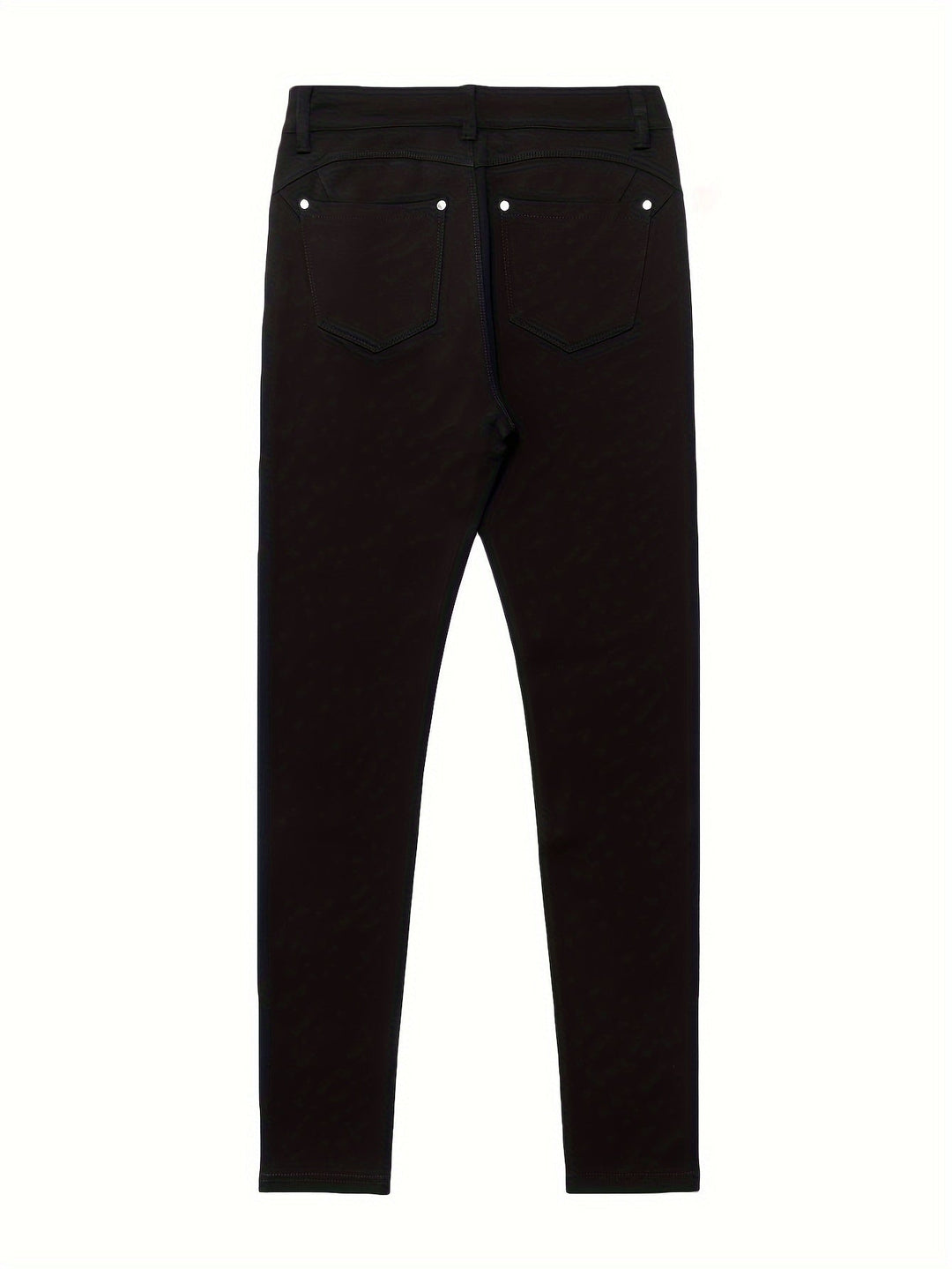 Högmidjade stretchjeans för dam med slim fit sett bakifrån