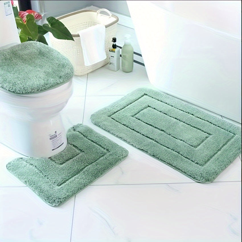 Mjuk badrumšmatta i mikrofiber med halkfri undersida för badrummet