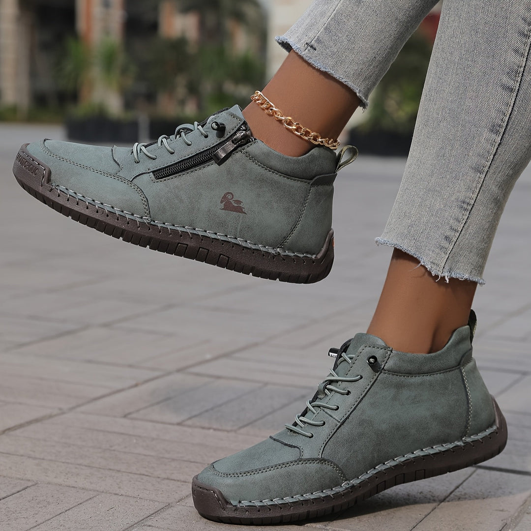 Ortopediska sneakers för dam med andningsbart material och flexibel sula