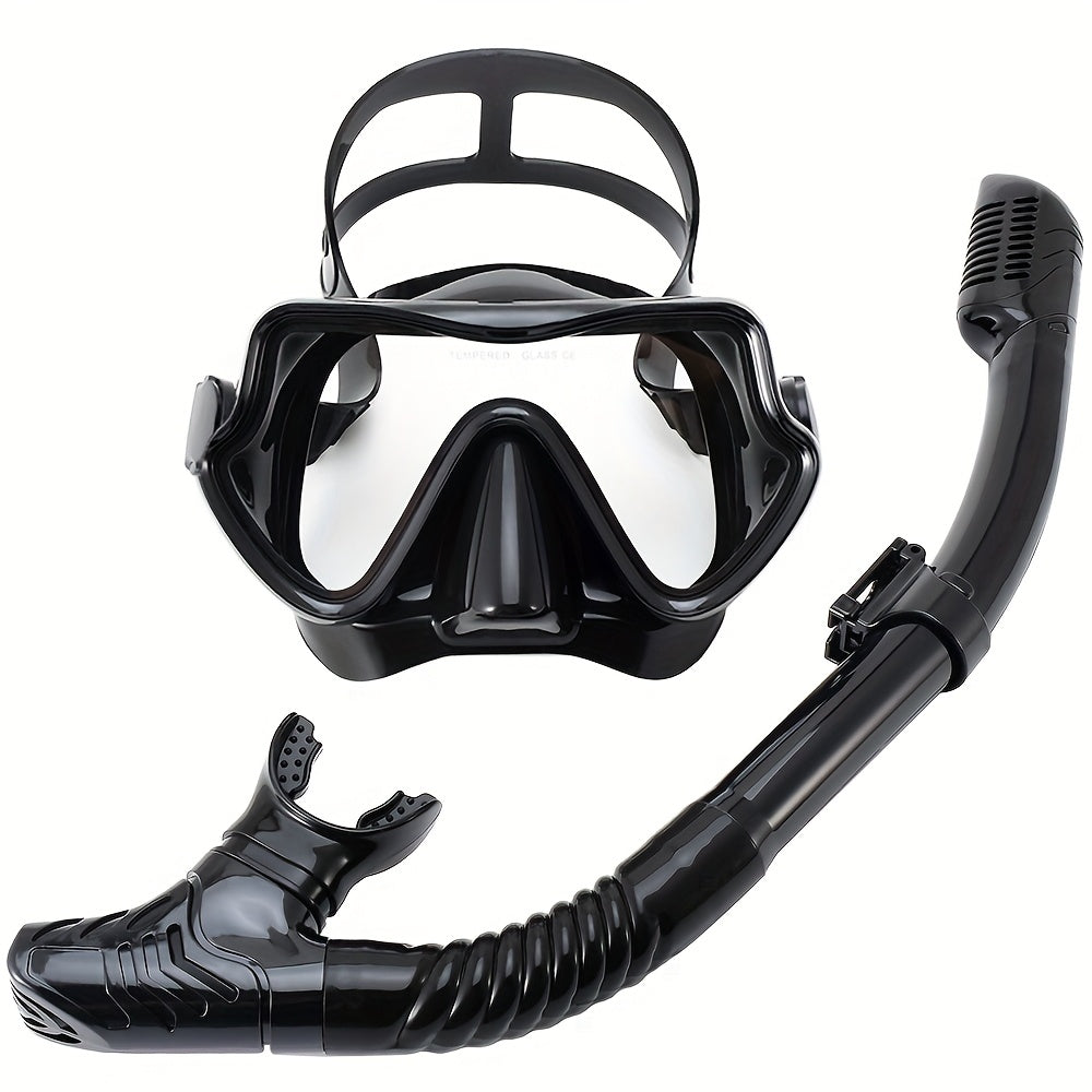 AquaClear snorkelset med svart mask och flexibel snorkel