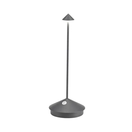 Trådlös LED bordslampa i modern design med touch-funktion för mysbelysning.