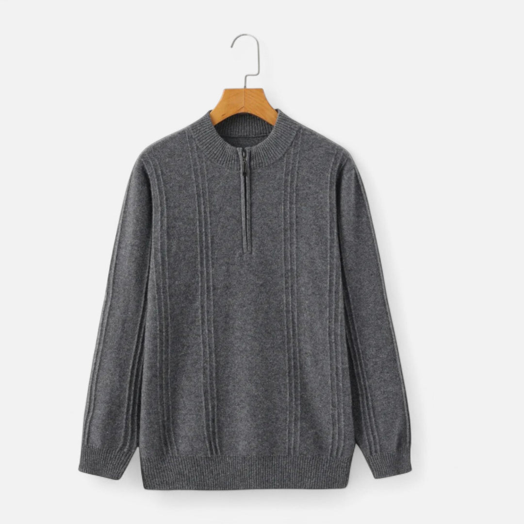 Snygg tröja för män med halvdragkedja perfekt för höstmode och vintermode