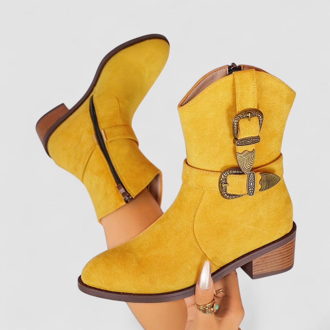 Modeinriktade cowboyboots för dam som kombinerar komfort och stil