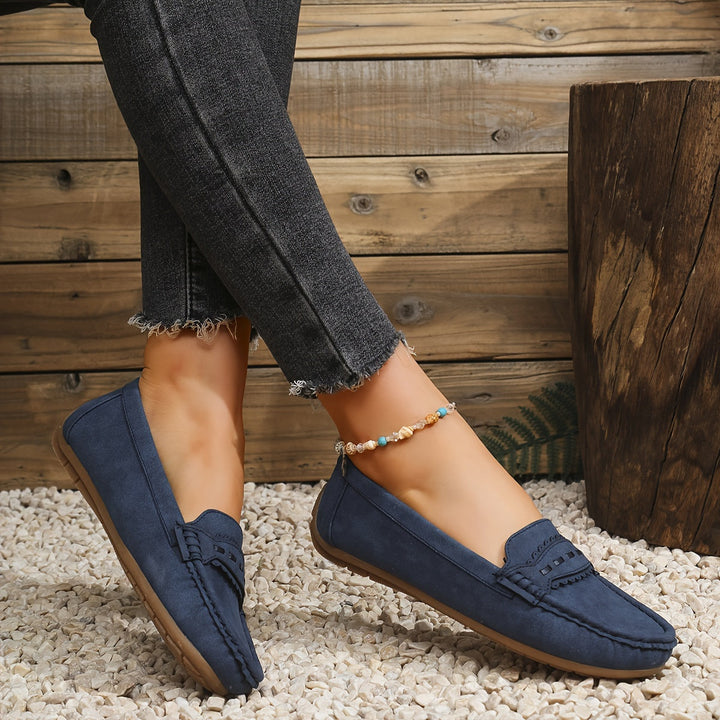Snygga loafers för dam med vågad kant och bekväm sula