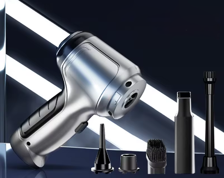 Portabel bildammsugare med tillbehör för trånga utrymmen