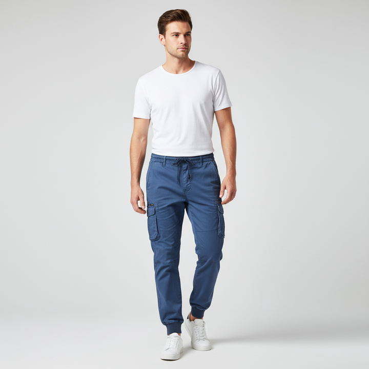 Trendiga streetwear-byxor för herr med praktisk förvaring