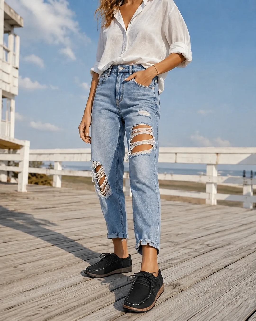 Brunt dam loafers med korklook-sula från sidan, snygga vardagsskor