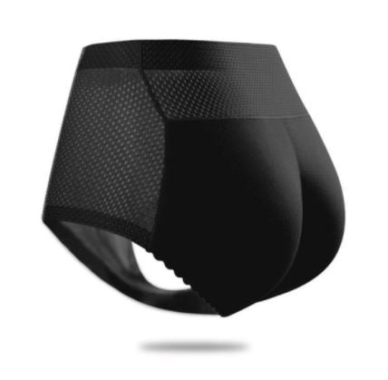 Sömlösa svarta högmidjade shapewear trosor med lyftande effekt