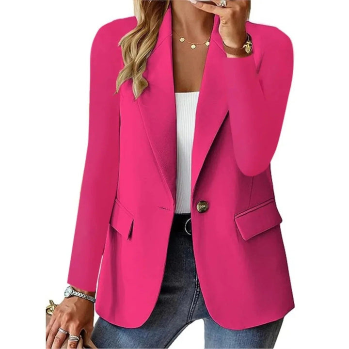 Elegant rosa dam blazer med knappdetalj