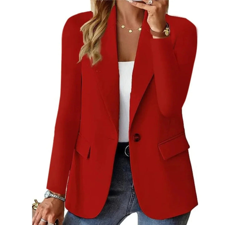 Elegant damblazer med figursydd passform och klassisk krage