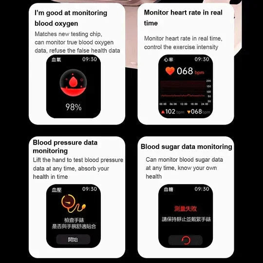 Närbild på svart smartwatch med tydlig urtavla för hälsa