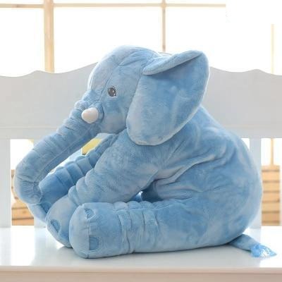 Grå elefant gosedjur och kramdjur som ger skön sovkomfort